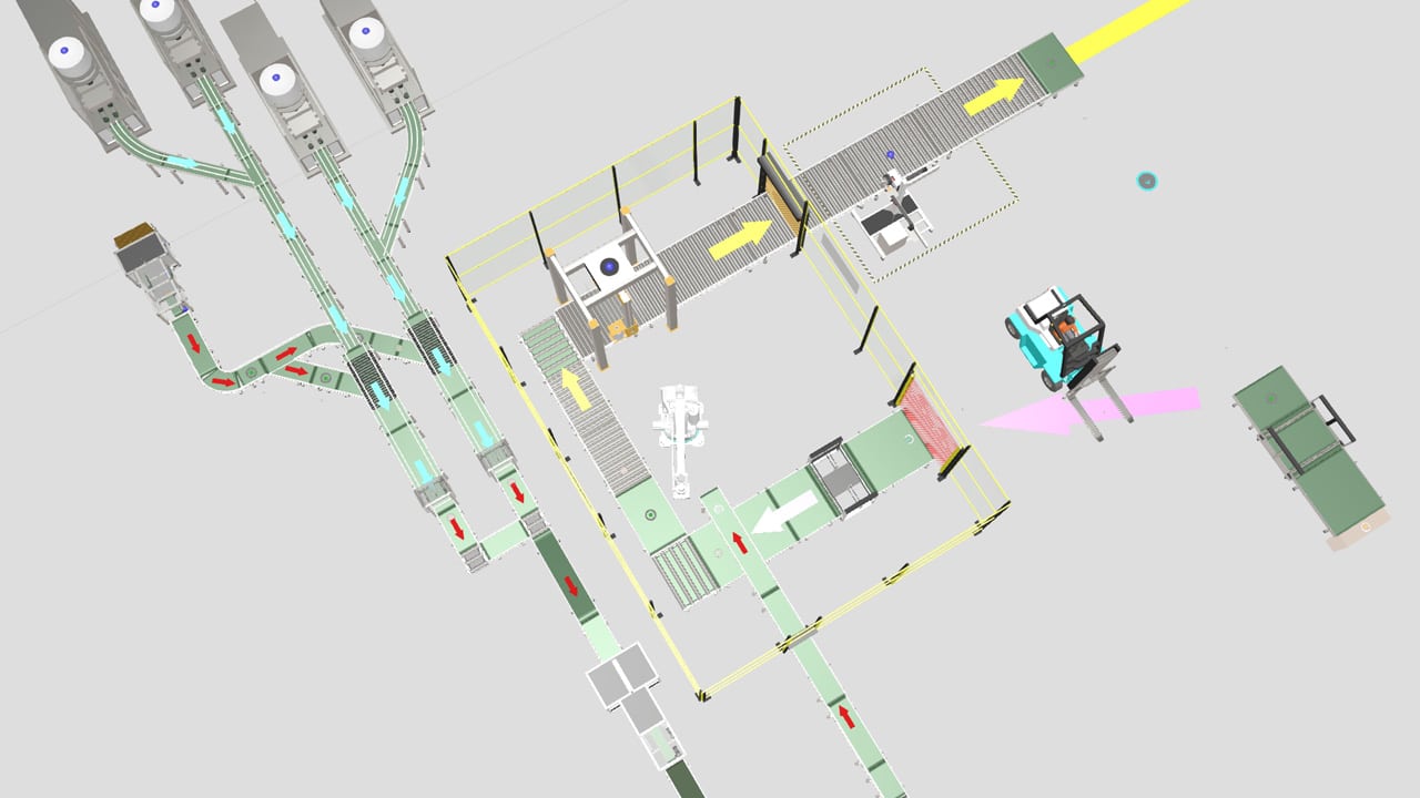 Einfache 3D-Visualisierung von Warenflüssen mit Pfeilen